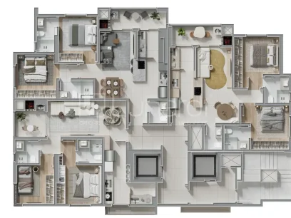 Foto Imóvel na Planta com 1 Suíte