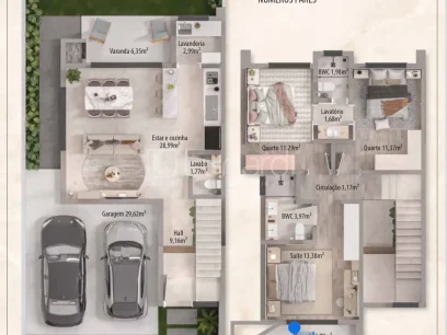 Foto Casa em Condomínio com 3 Dormitórios