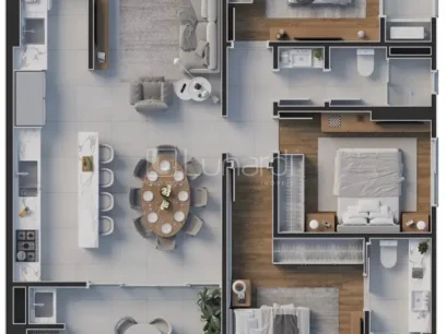 Foto Imóvel na Planta com 3 Dormitórios