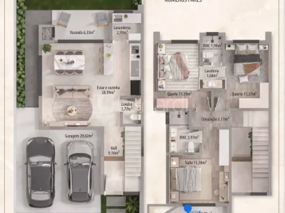 Casa em Condomínio com 3 Dormitórios - Miniatura - Lunardi Imóveis