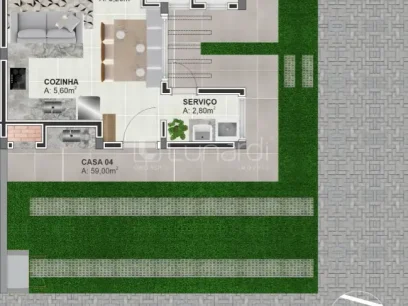 Casa com 2 Dormitórios - Miniatura - Lunardi Imóveis