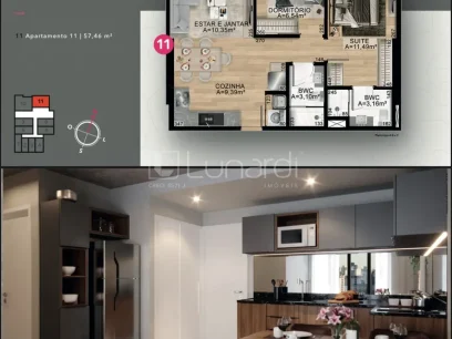 Imóvel na Planta com 2 Dormitórios - Miniatura - Lunardi Imóveis