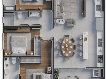 Imóvel na Planta com 3 Dormitórios - Miniatura - Lunardi Imóveis